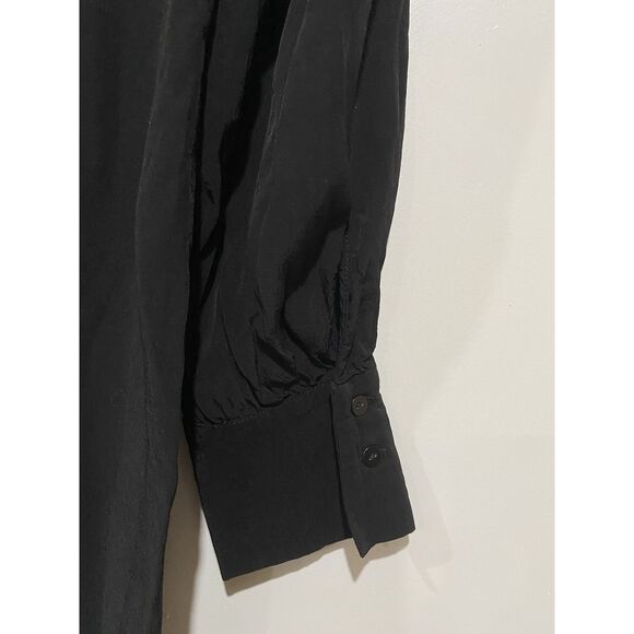 Zara Black Dress Small Mini Lace Trim Hem Gothic Cottagecore High Neck Party - Picture 11 of 16